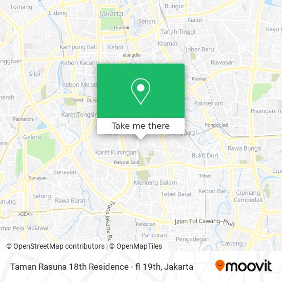 Taman Rasuna  18th Residence  - fl 19th map