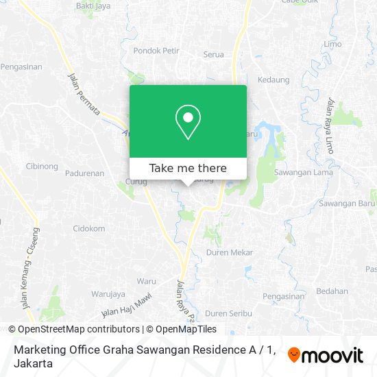 Marketing Office Graha Sawangan Residence A / 1 map