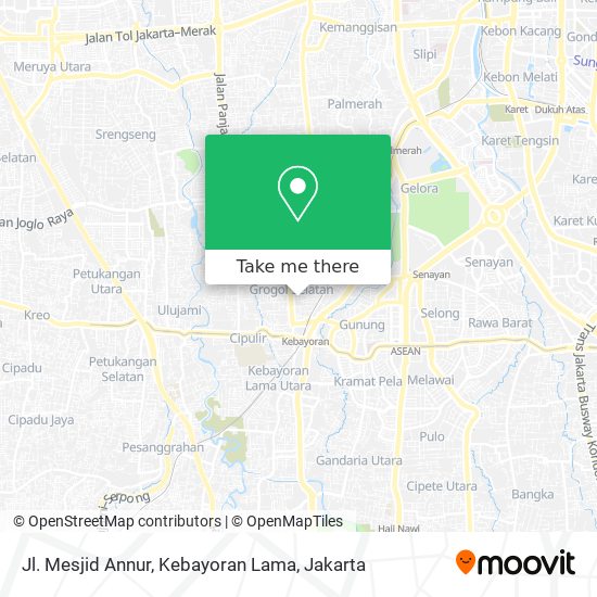 Jl. Mesjid Annur, Kebayoran Lama map