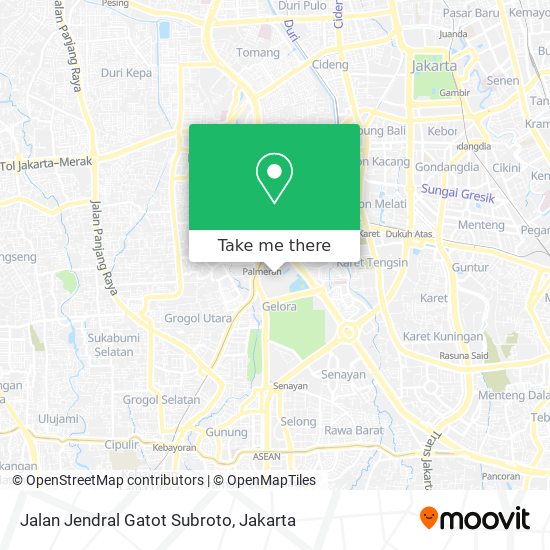 Jalan Jendral Gatot Subroto map