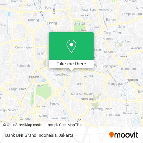 Bank BNI Grand Indonesia map