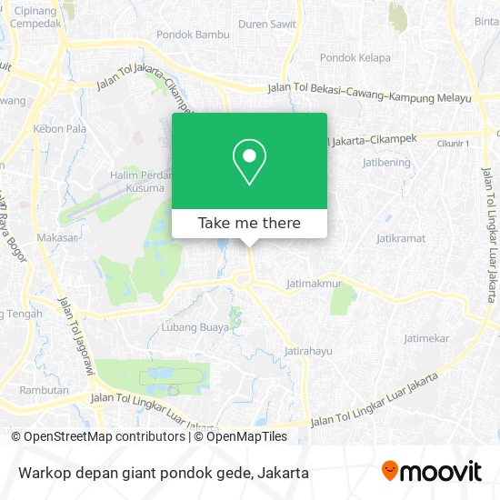 Warkop depan giant pondok gede map