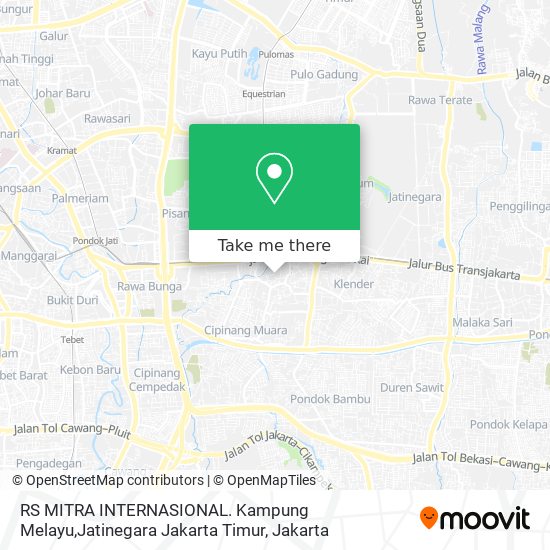 RS MITRA INTERNASIONAL. Kampung Melayu,Jatinegara Jakarta Timur map