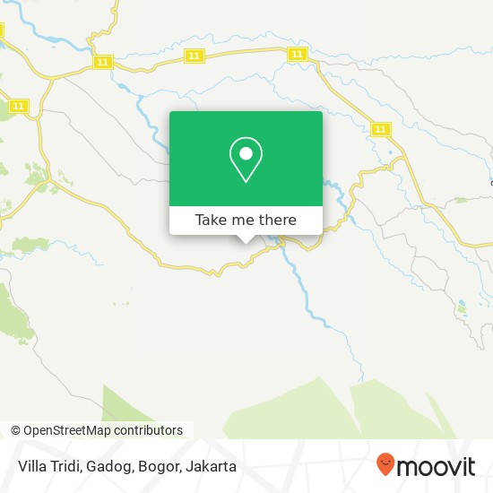 Villa Tridi, Gadog, Bogor map