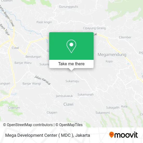Mega Development Center ( MDC ) map