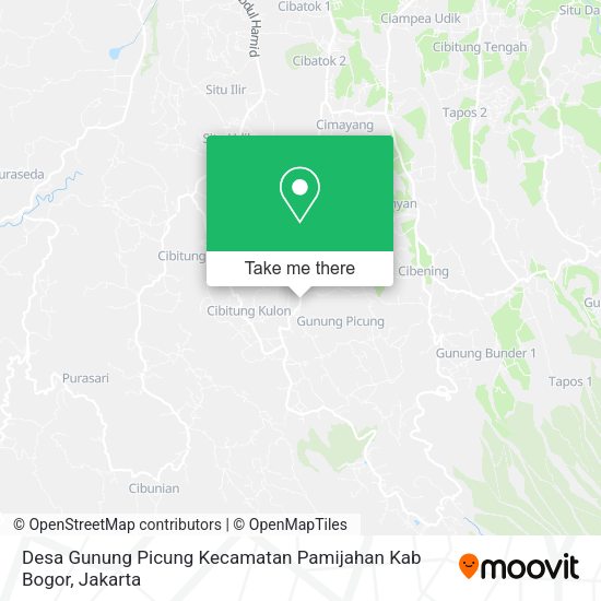 Desa Gunung Picung Kecamatan Pamijahan Kab Bogor map