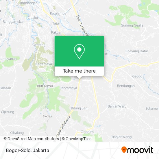 Bogor-Solo map