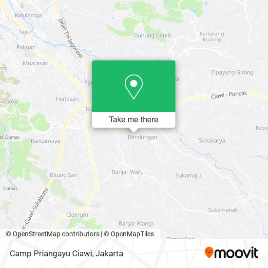Camp Priangayu Ciawi map