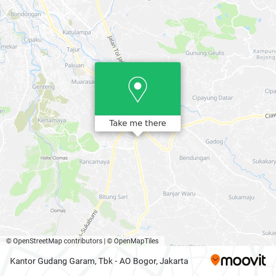 Kantor Gudang Garam, Tbk - AO Bogor map