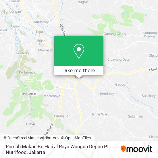 Rumah Makan Bu Haji Jl Raya Wangun Depan Pt Nutrifood map