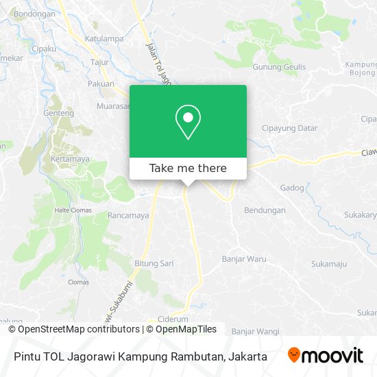 Pintu TOL Jagorawi Kampung Rambutan map