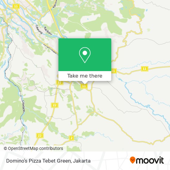 Domino's Pizza Tebet Green map
