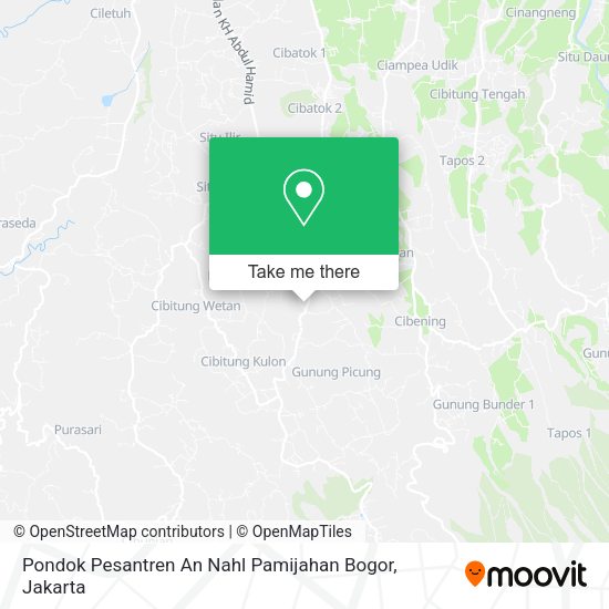 Pondok Pesantren An Nahl Pamijahan Bogor map
