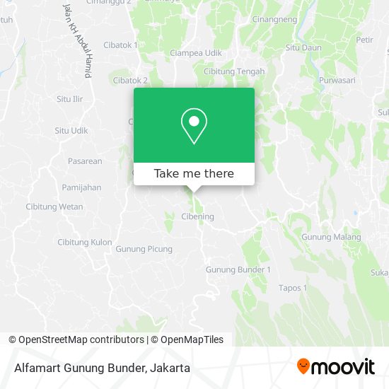 Alfamart Gunung Bunder map