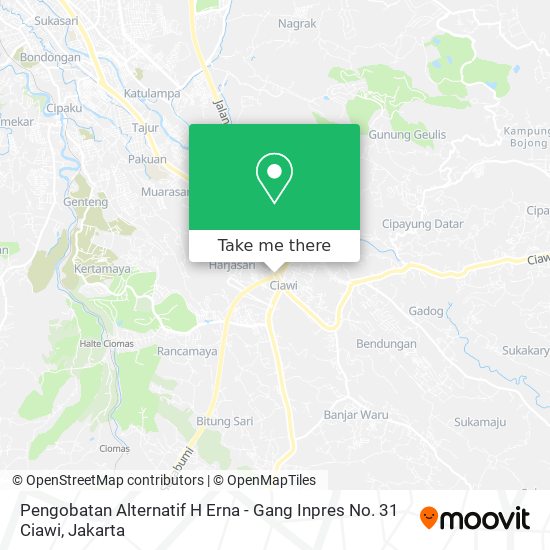 Pengobatan Alternatif H Erna - Gang Inpres No. 31 Ciawi map