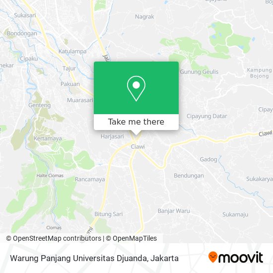 Warung Panjang Universitas Djuanda map