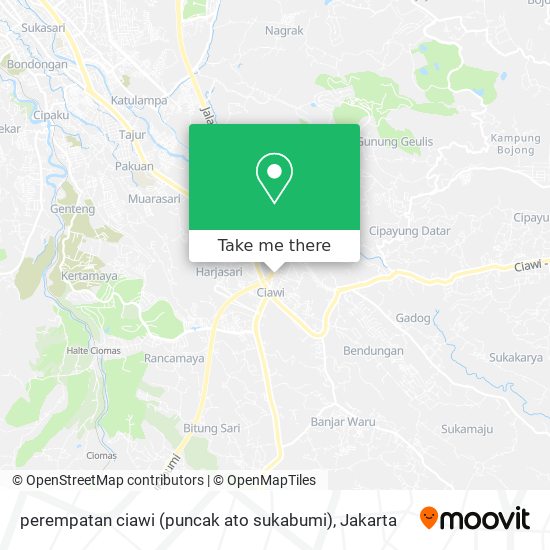perempatan ciawi (puncak ato sukabumi) map