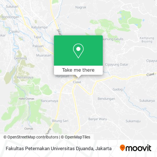 Fakultas Peternakan Universitas Djuanda map
