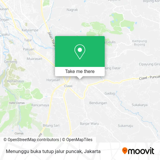 Menunggu buka tutup jalur puncak map