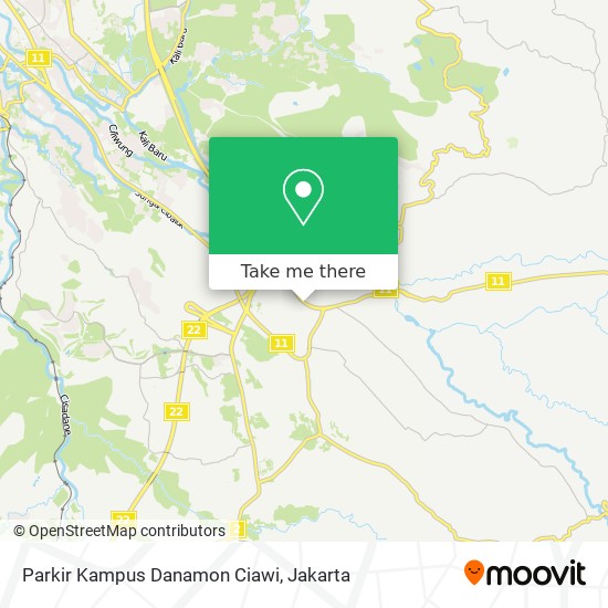 Parkir Kampus Danamon Ciawi map