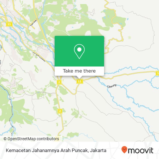 Kemacetan Jahanamnya Arah Puncak map
