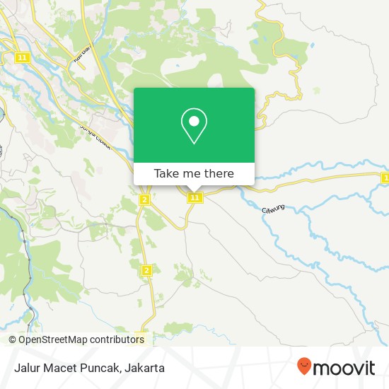 Jalur Macet Puncak map