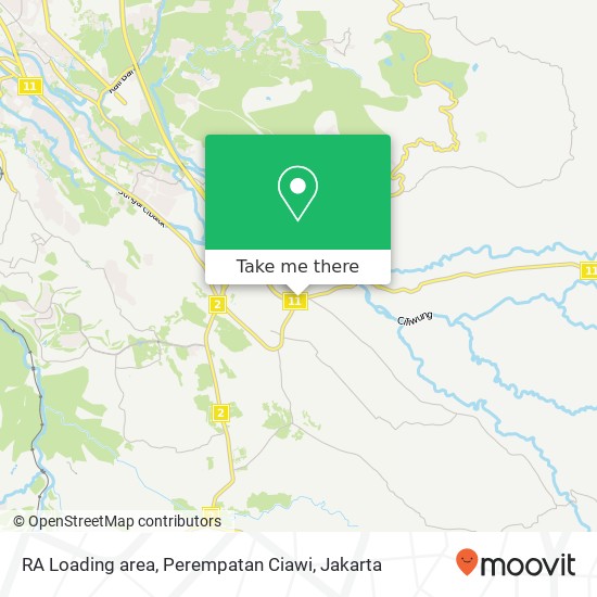 RA Loading area, Perempatan Ciawi map