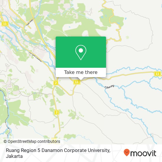 Ruang Region 5 Danamon Corporate University map