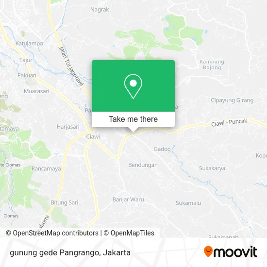 gunung  gede Pangrango map