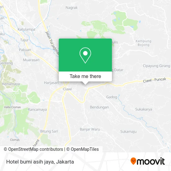 Hotel bumi asih jaya map
