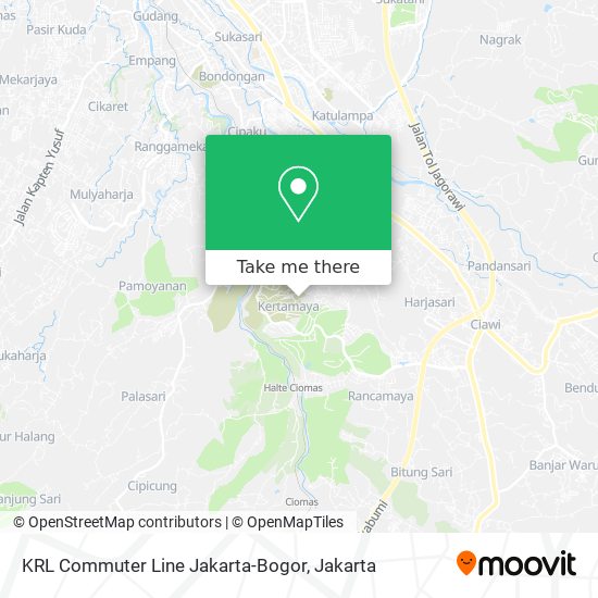 KRL Commuter Line Jakarta-Bogor map