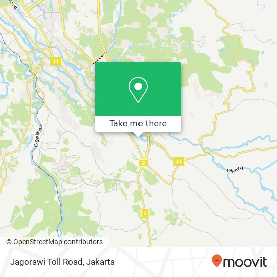 Jagorawi Toll Road map