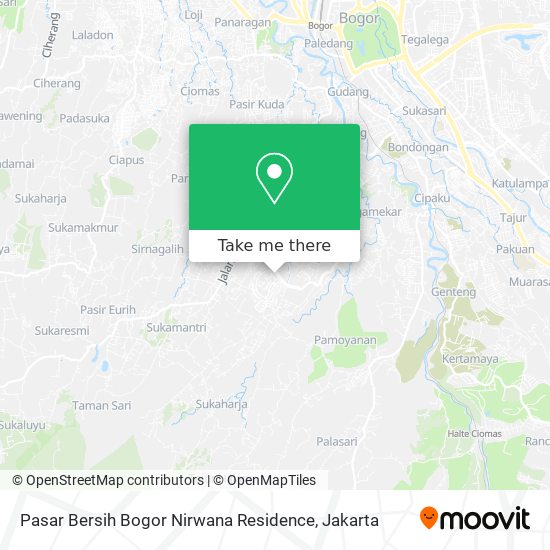 Pasar Bersih Bogor Nirwana Residence map