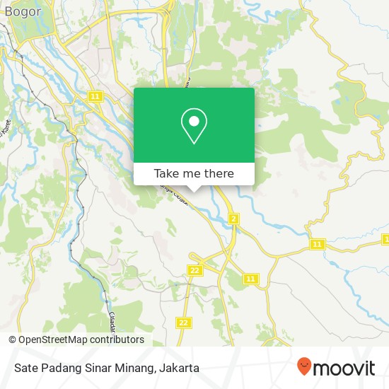 Sate Padang Sinar Minang map