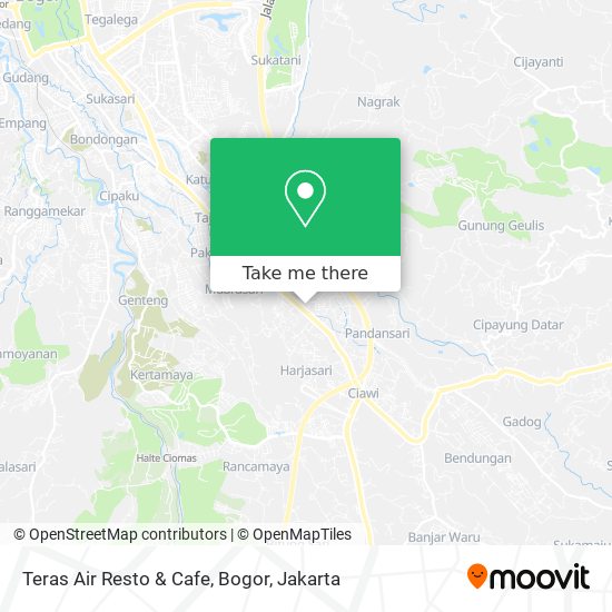 Teras Air Resto & Cafe, Bogor map