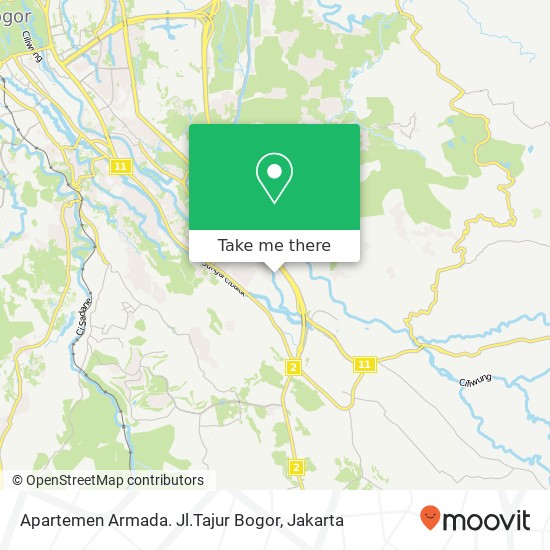 Apartemen Armada.                                          Jl.Tajur Bogor map