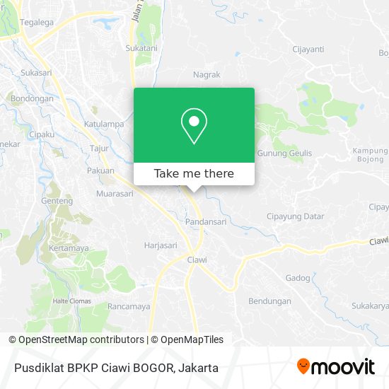 Pusdiklat BPKP Ciawi BOGOR map