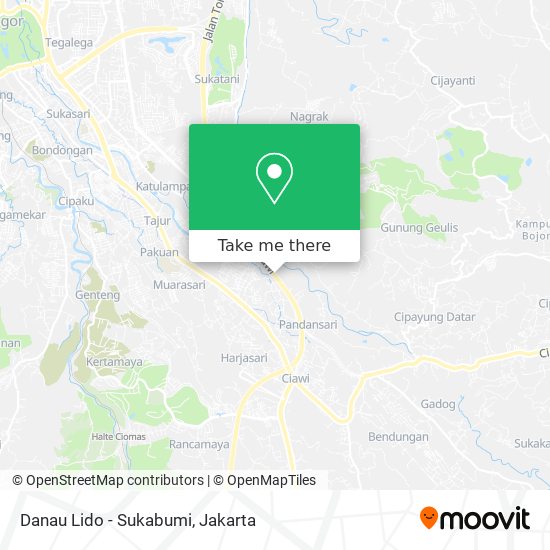 Danau Lido - Sukabumi map