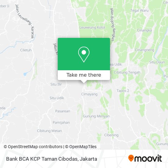 Bank BCA KCP Taman Cibodas map