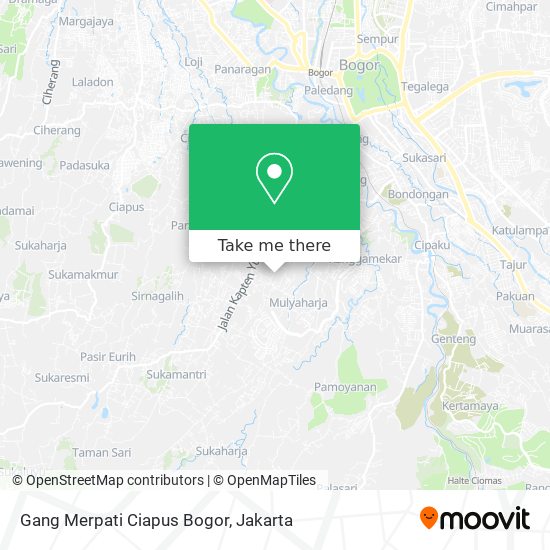Gang Merpati Ciapus Bogor map