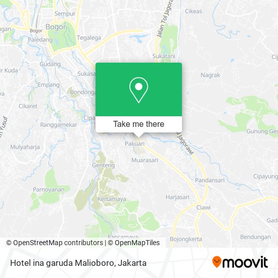 Hotel ina garuda Malioboro map