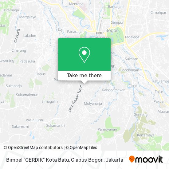 Bimbel "CERDIK" Kota Batu, Ciapus Bogor. map