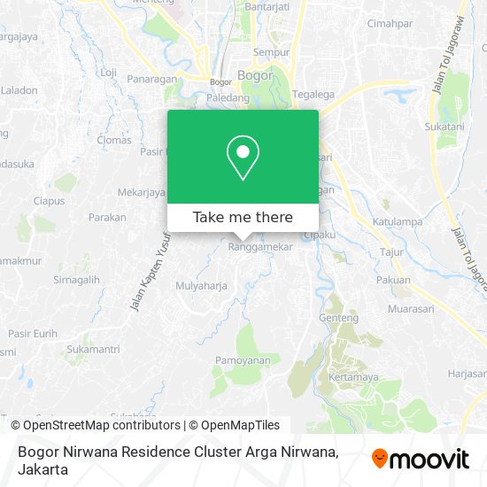 Bogor Nirwana Residence Cluster Arga Nirwana map