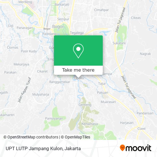 UPT LUTP Jampang Kulon map