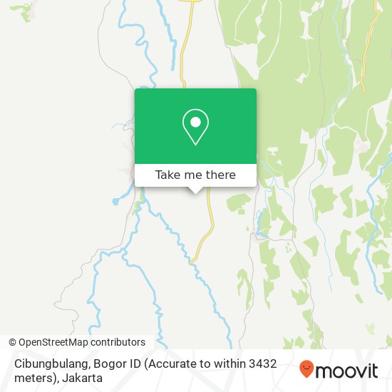 Cibungbulang, Bogor ID (Accurate to within 3432 meters) map