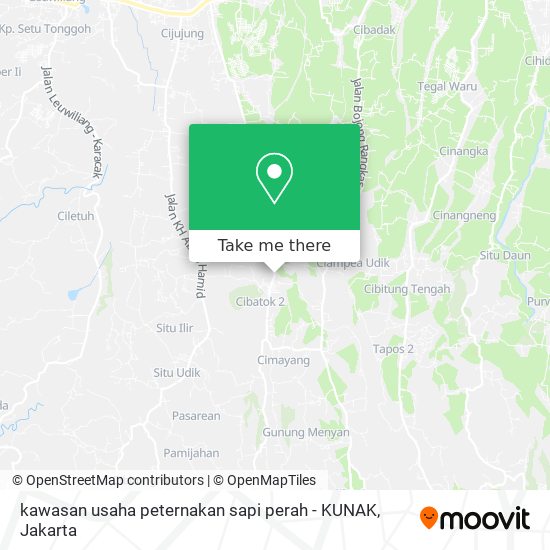 kawasan usaha peternakan sapi perah - KUNAK map