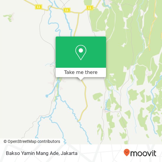 Bakso Yamin Mang Ade map