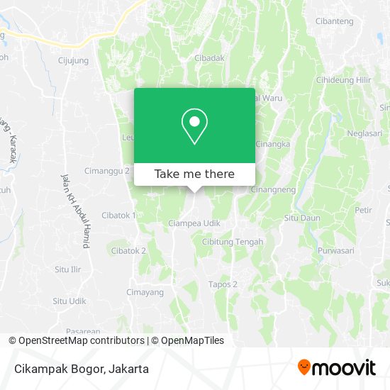 Cikampak Bogor map