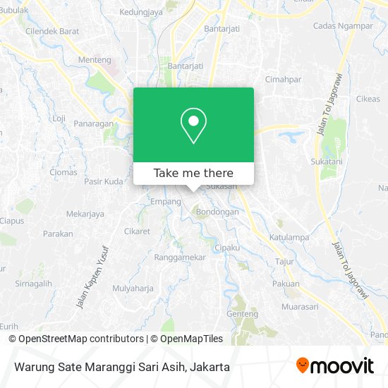 Warung Sate  Maranggi Sari Asih map