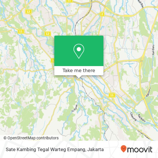 Sate Kambing Tegal Warteg Empang map